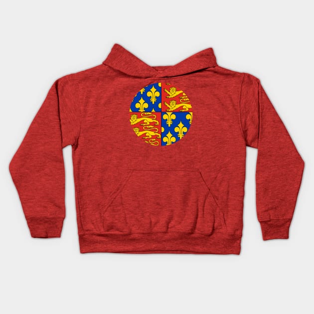 Angevin Coat of Arms Kids Hoodie by radiogalaxy